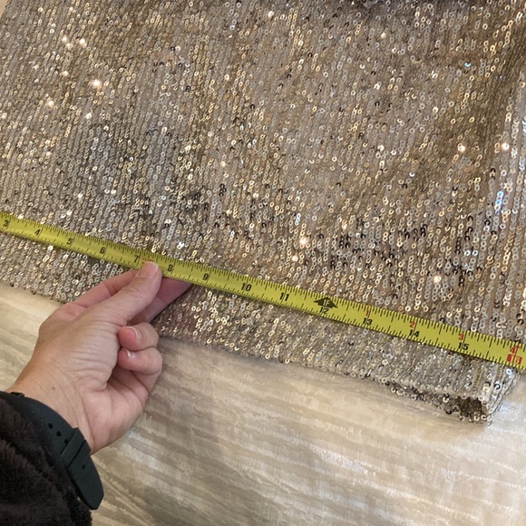 7 for All Mankind silver/goldish sequined dress - Picture 9 of 12